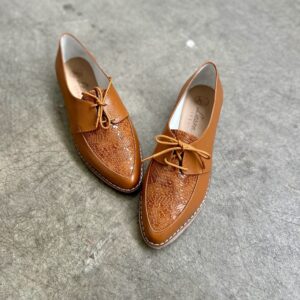 Baleta Puntuda Miel - Tacón 1.2