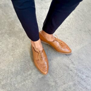 Baleta Puntuda Miel - Tacón 1.2